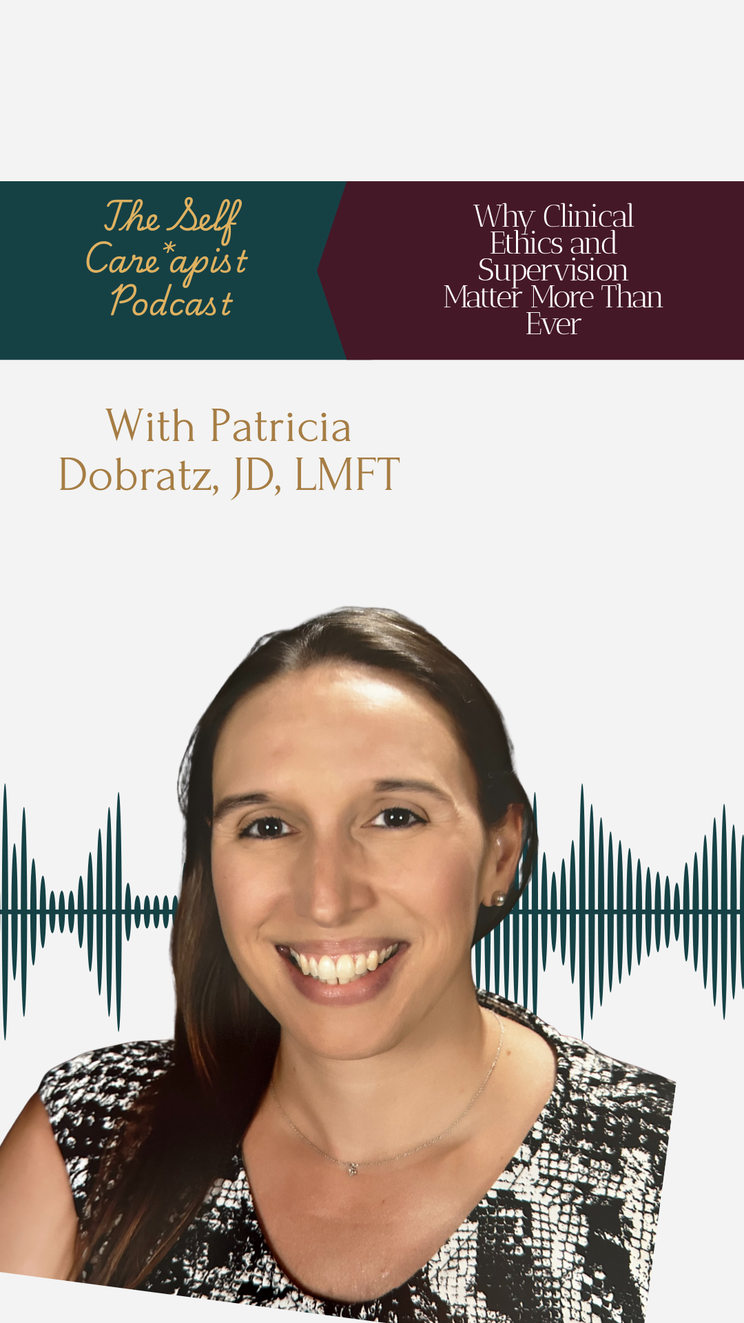 Patricia Dobratz, LMFT and ethics trainer, in a professional headshot.