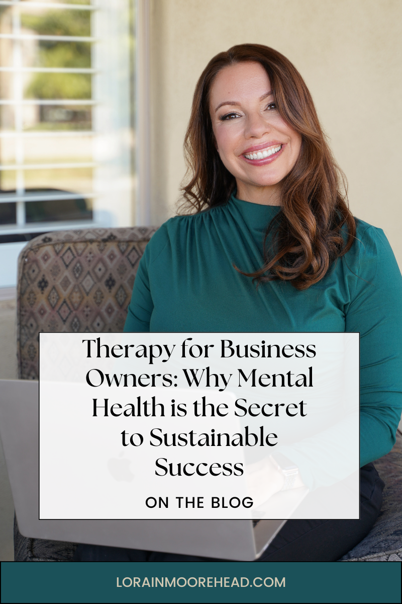 Business owner finding balance through therapy and EMDR, symbolizing stress relief and resilience